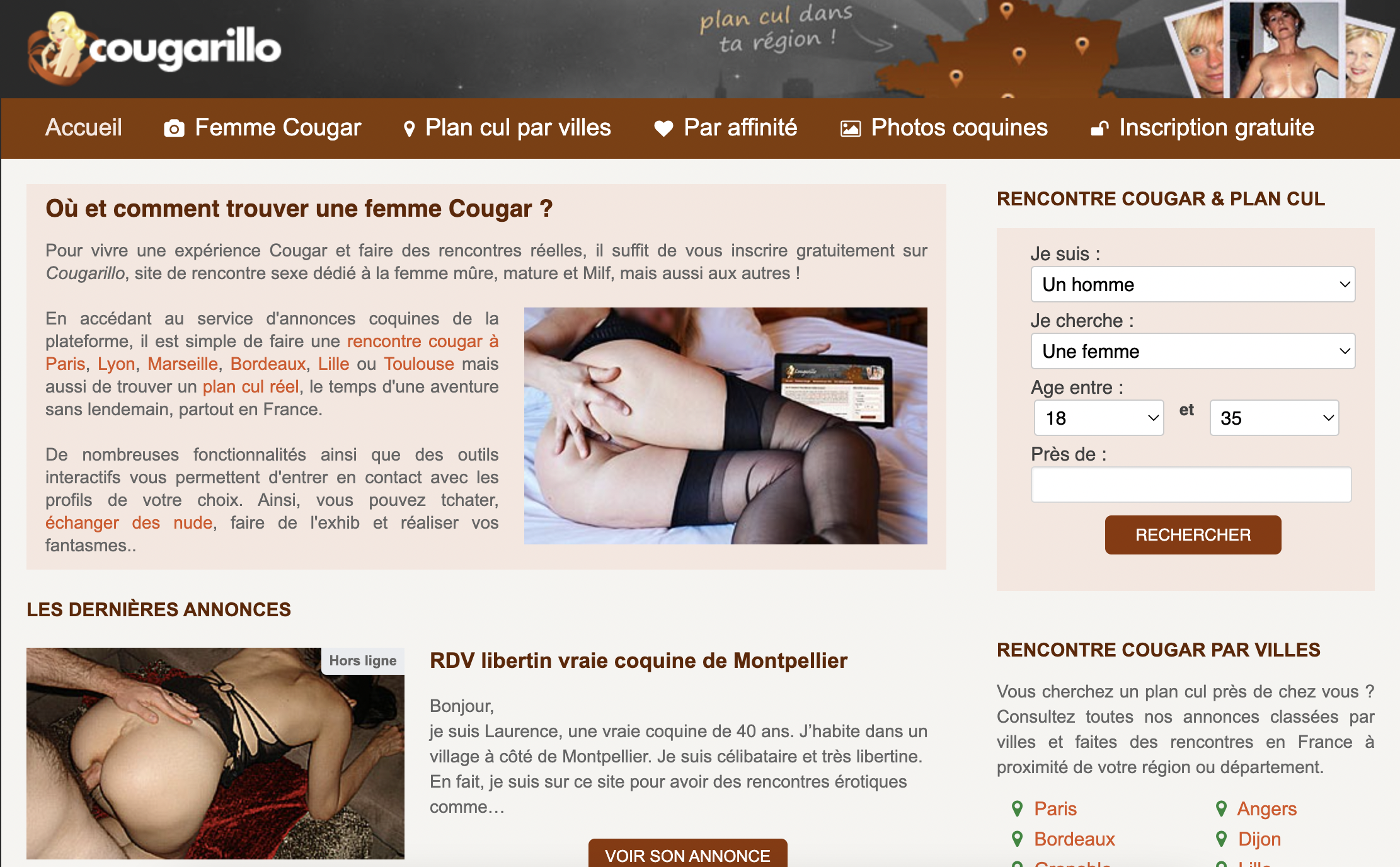 Femme soumise sur Cougarillo